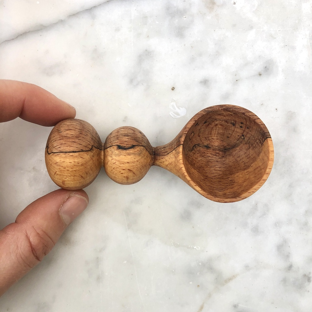 Cuillère Hêtre echauffé 2 sphères