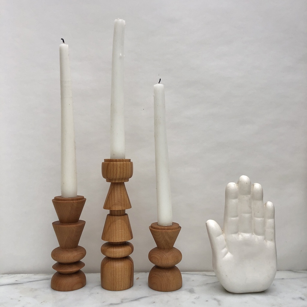 Trio Bougeoirs Aztèque